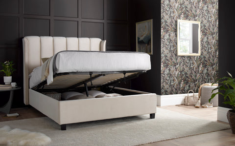 Aurora Velvet Ottoman Bed