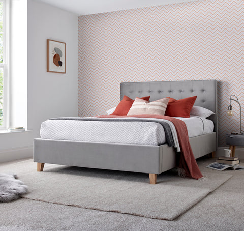 Kingham Velvet Ottoman Bed