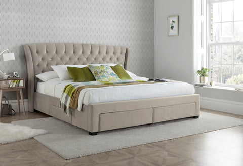 Newton Velvet 4 Drawer Storage