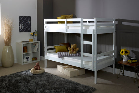 3'0 DURHAM BUNK BED WHITE (2 Boxes)