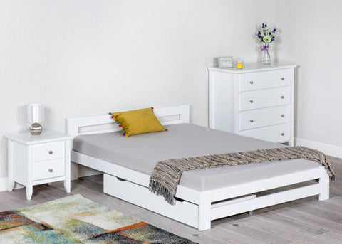 XIAMEN BED WHITE  ( 1 BOX)