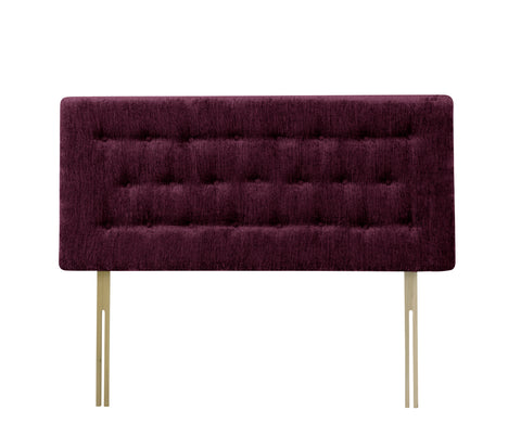 Chenille Maurice Aubergine Lona Headboard
