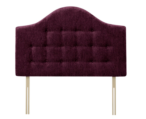 Chenille Maurice Aubergine Victor Headboard
