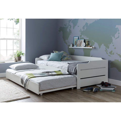 Copella White Guest Bed With Trundle