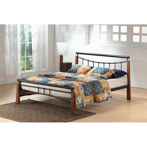 Franklin Bed Black/Dark Oak