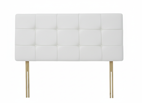 Faux Leather Malaga White Pearl Headboard