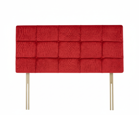Chenille Maurice Red Pearl Headboard