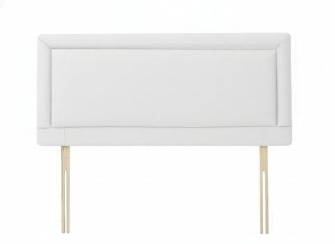 Faux Leather Malaga White Charlie Headboard