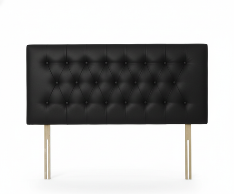 Faux Leather Malaga Black Lona Headboard
