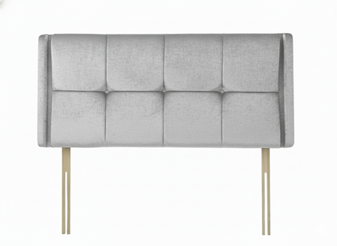 Naples Velvet Silver Luxor Headboard