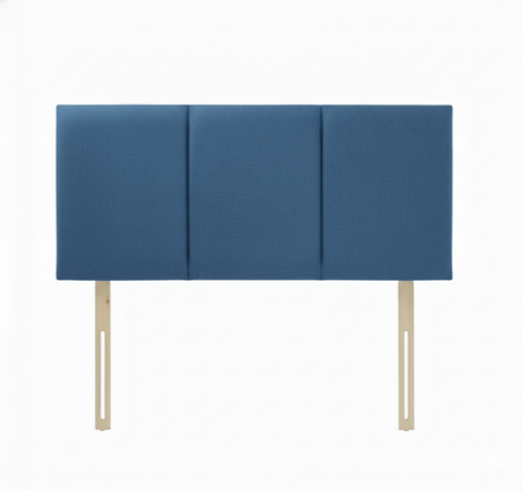 Suede Mid-Blue Tulip Headboard