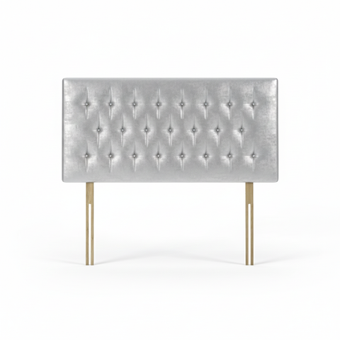 Naples Velvet Silver Lona Headboard