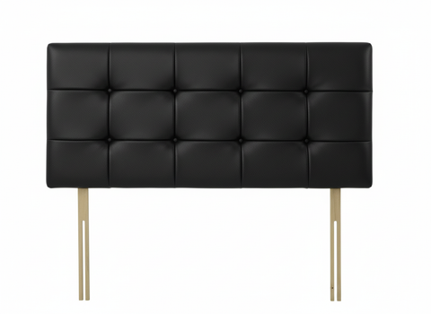 Faux Leather Malaga Black Pearl Headboard