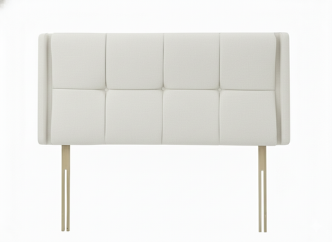Suede White Luxor Headboard