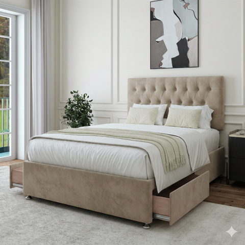 Suede Divan Bed