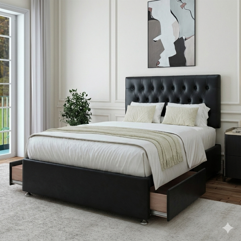 Faux Leather Malaga Divan Bed