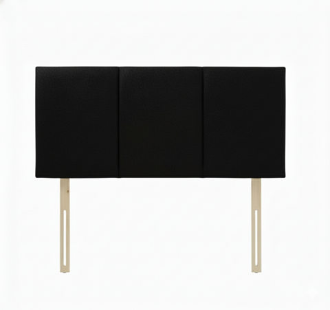 Suede Black Tulip Headboard