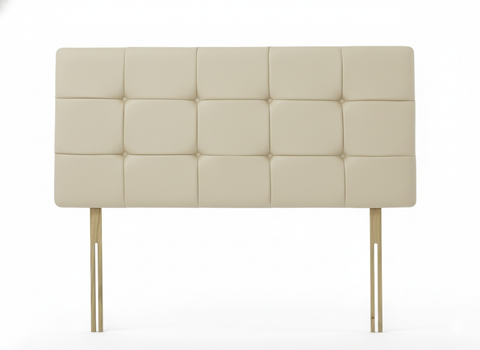 Faux Leather Malaga Cream Pearl Headboard