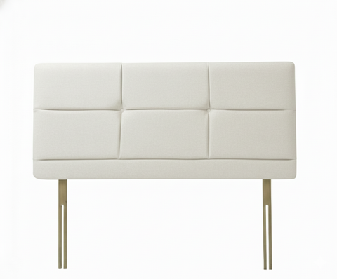 Suede White Bryher Headboard