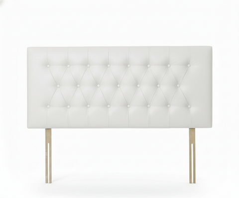 Faux Leather Malaga White Lona Headboard