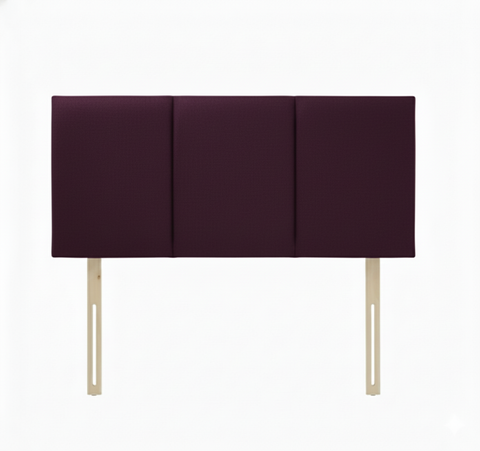 Chenille Maurice Aubergine Tulip Headboard