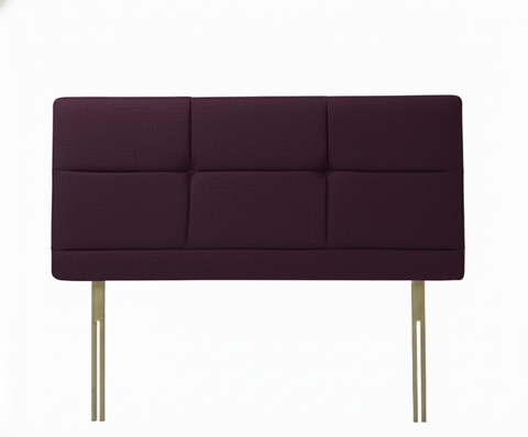 Chenille Maurice Aubergine Bryher Headboard