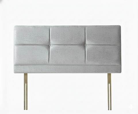 Naples Velvet Silver Bryher Headboard
