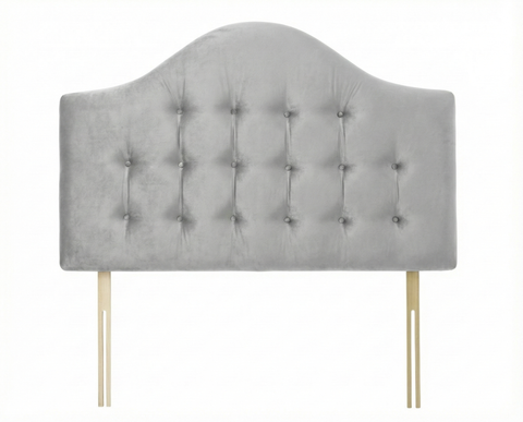 Suede Silver Victor Headboard