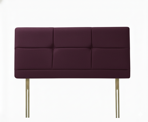 Suede Aubergine Bryher Headboard