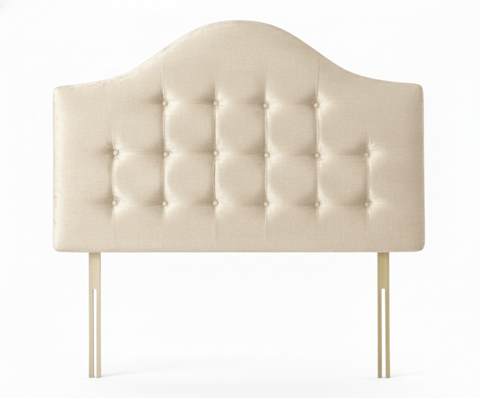 Naples Velvet Cream Victor Headboard