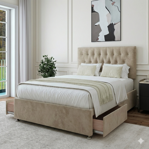 Suede Divan Bed