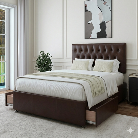 Faux Leather Malaga Divan Bed