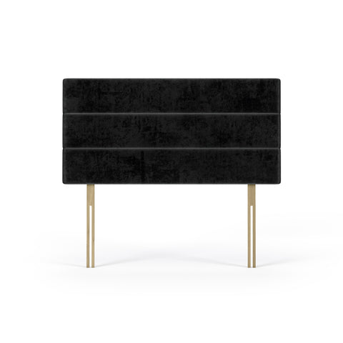 Naples Velvet Black Milan Headboard