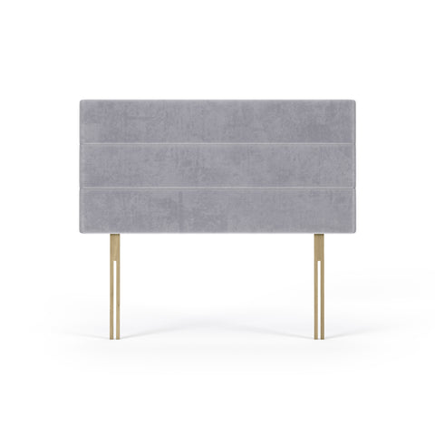 Naples Velvet Seal Grey Milan Headboard