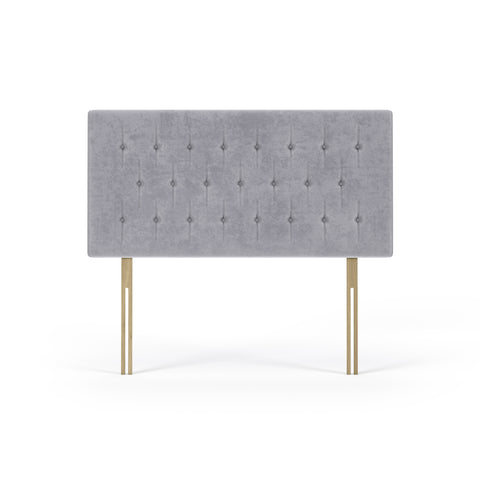 Naples Velvet Seal Grey Lona Headboard