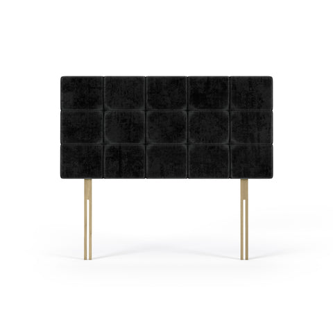 Naples Velvet Black Pearl Headboard