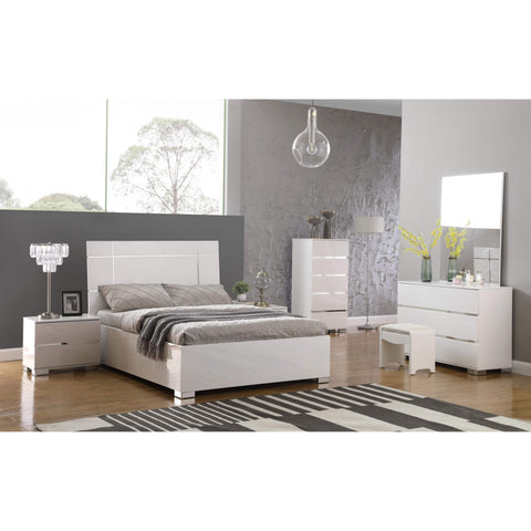 Helsinki High Gloss Bed White