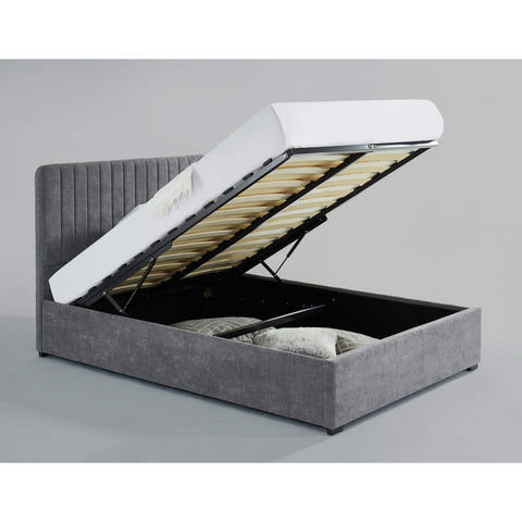 Livingstone Storage Fabric Bed Grey