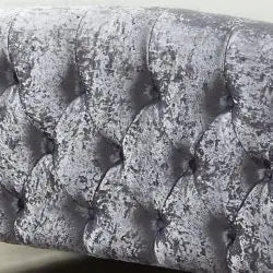 Millbrook Crushed Velvet Bed Silver