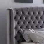 Oregon Velvet Bed Silver