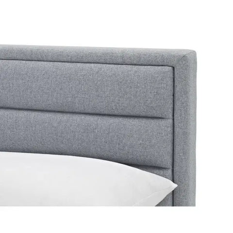 Paisley 4 Drawer Linen Fabric Bed Grey