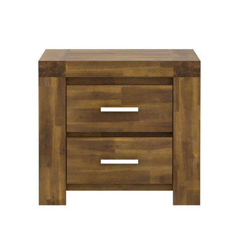 Parkfield Solid Acacia Bedside Table 2 Drawer