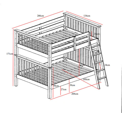 MALVERN BUNK BED ( 2 Boxes )