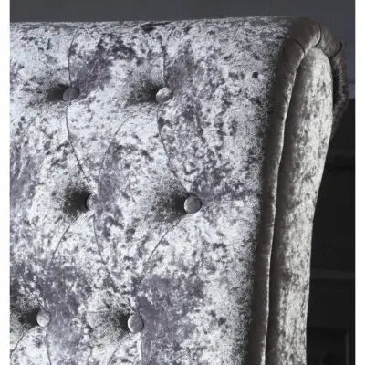 Serenity Crushed Velvet Bed Silver