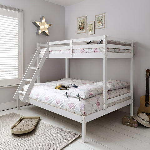 3'0 SURREY TRIPPLE SLEEPER BUNK WHITE (2 BOXES)