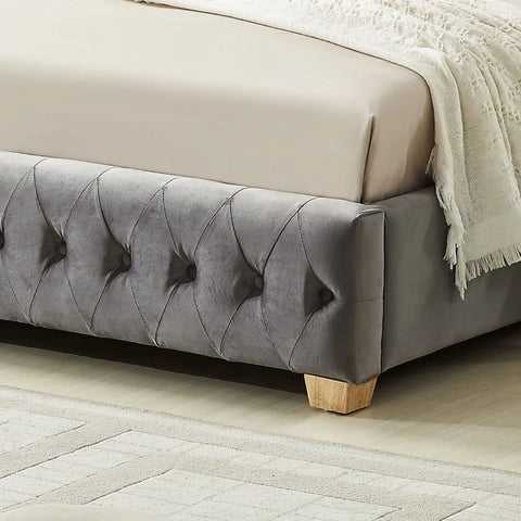 Anderton Velvet Bed Silver