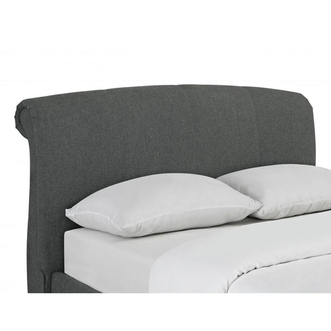 Arabella Linen Fabric Bed Grey