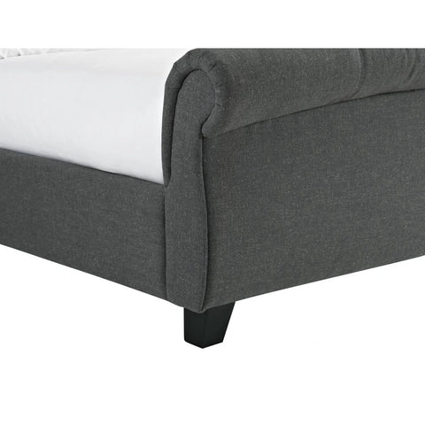 Arabella Linen Fabric Bed Grey