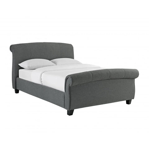 Arabella Linen Fabric Bed Grey