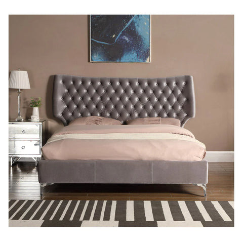 Ashbourne Velvet Bed Grey